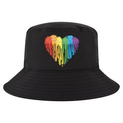 Autism Awareness Rainbow Puzzle Heart Cool Comfort Performance Bucket Hat