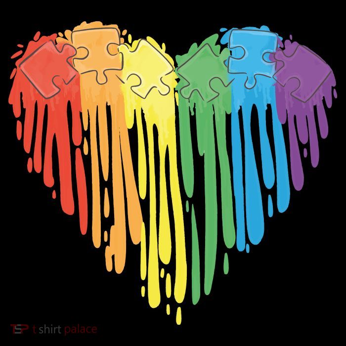 Autism Awareness Rainbow Puzzle Heart Impact Tech Backpack