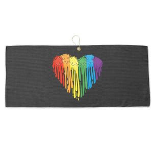 Autism Awareness Rainbow Puzzle Heart Large Microfiber Waffle Golf Towel