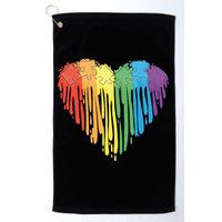 Autism Awareness Rainbow Puzzle Heart Golf Towel