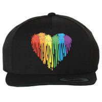 Autism Awareness Rainbow Puzzle Heart Wool Snapback Cap