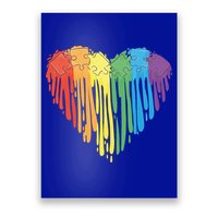 Autism Awareness Rainbow Puzzle Heart Poster
