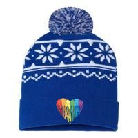 Autism Awareness Rainbow Puzzle Heart USA-Made Snowflake Beanie