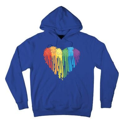 Autism Awareness Rainbow Puzzle Heart Tall Hoodie