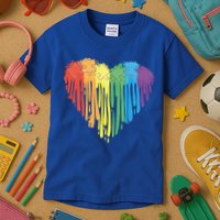 Autism Awareness Rainbow Puzzle Heart Kids T-Shirt