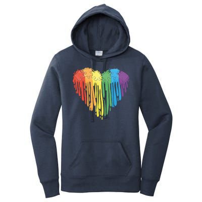 Autism Awareness Rainbow Puzzle Heart Women's Pullover Hoodie