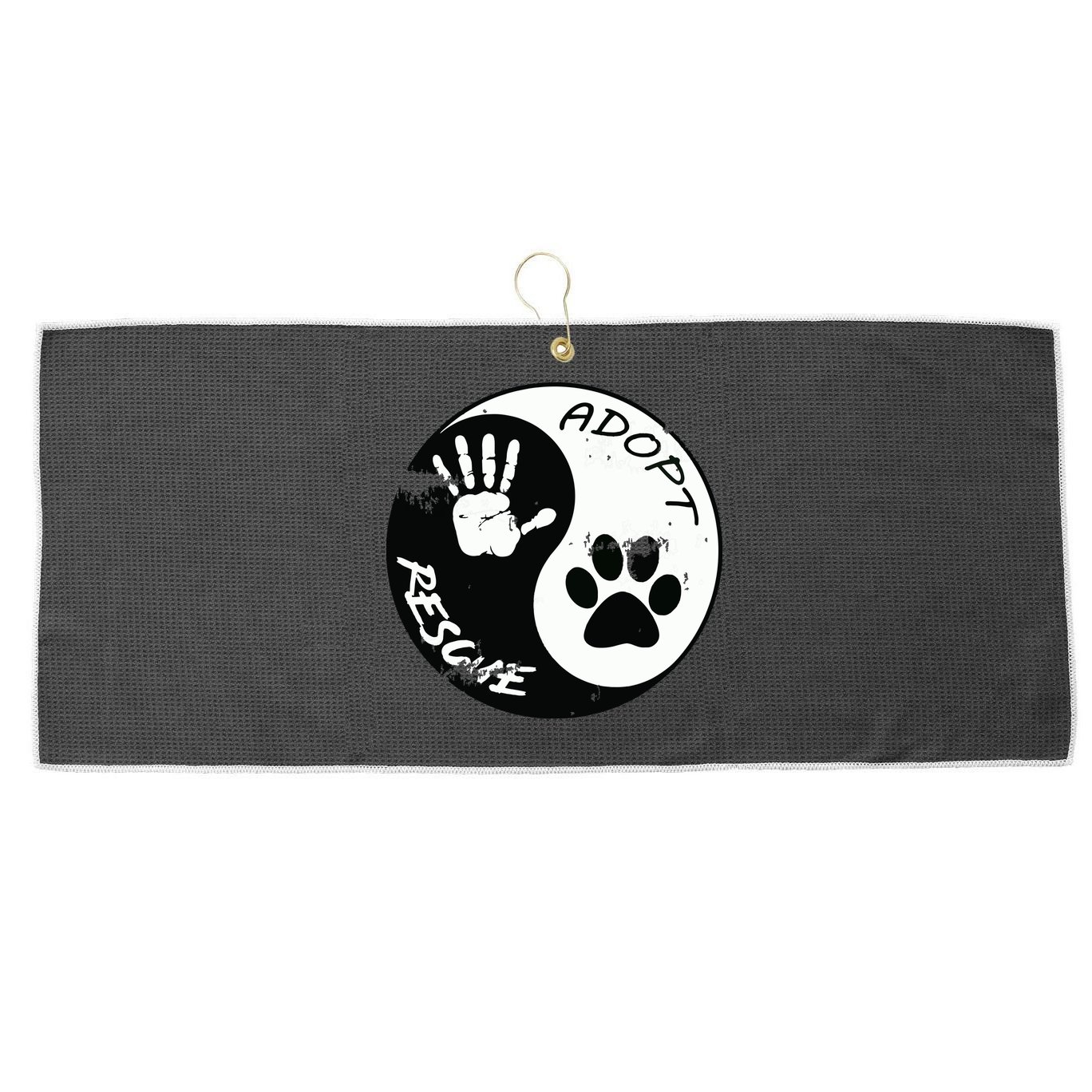 Adopt And Rescue Animal For Animal Foster Shelters Large Microfiber Waffle Golf Towel