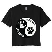 Adopt And Rescue Animal For Animal Foster Shelters Women's Crop Top Tee