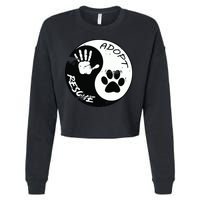 Adopt And Rescue Animal For Animal Foster Shelters Cropped Pullover Crew