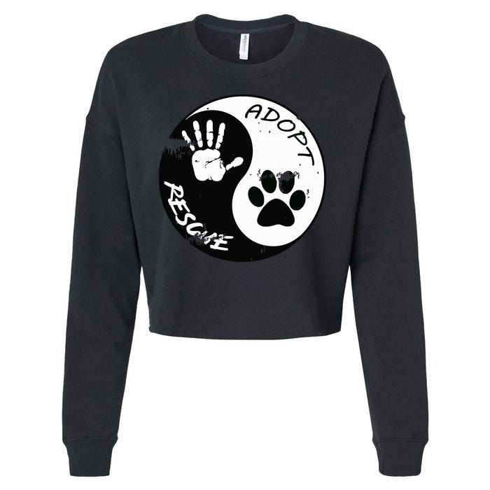 Adopt And Rescue Animal For Animal Foster Shelters Cropped Pullover Crew