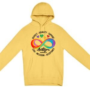 Autism Awareness Respect Equality Support Love Inclusion Funny Gift Premium Pullover Hoodie