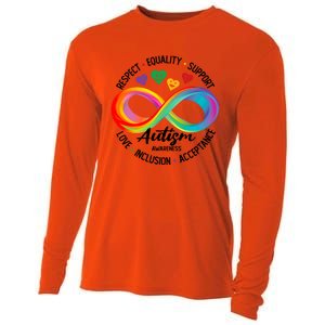 Autism Awareness Respect Equality Support Love Inclusion Funny Gift Cooling Performance Long Sleeve Crew