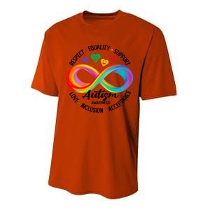 Autism Awareness Respect Equality Support Love Inclusion Funny Gift Performance Sprint T-Shirt