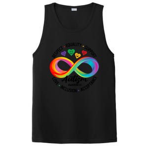 Autism Awareness Respect Equality Support Love Inclusion Funny Gift PosiCharge Competitor Tank