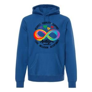 Autism Awareness Respect Equality Support Love Inclusion Funny Gift Premium Hoodie