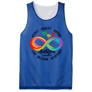 Autism Awareness Respect Equality Support Love Inclusion Funny Gift Mesh Reversible Basketball Jersey Tank