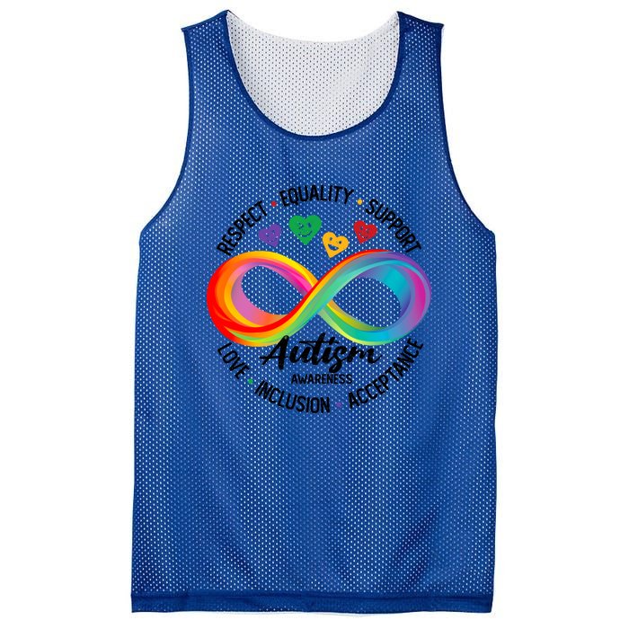 Autism Awareness Respect Equality Support Love Inclusion Funny Gift Mesh Reversible Basketball Jersey Tank