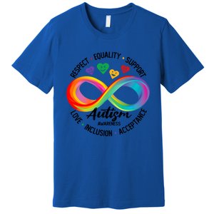 Autism Awareness Respect Equality Support Love Inclusion Funny Gift Premium T-Shirt