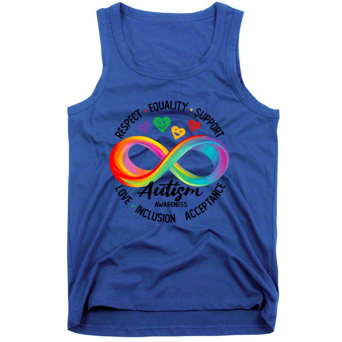 Autism Awareness Respect Equality Support Love Inclusion Funny Gift Tank Top