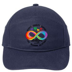 Autism Awareness Respect Equality Support Love Inclusion Funny Gift 7-Panel Snapback Hat