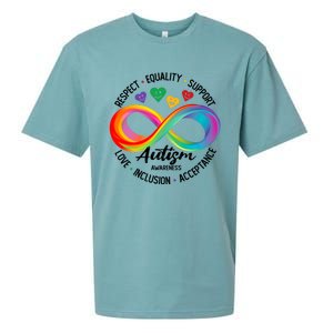 Autism Awareness Respect Equality Support Love Inclusion Funny Gift Sueded Cloud Jersey T-Shirt