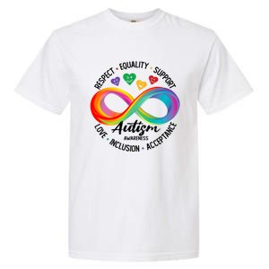 Autism Awareness Respect Equality Support Love Inclusion Funny Gift Garment-Dyed Heavyweight T-Shirt