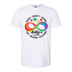 Autism Awareness Respect Equality Support Love Inclusion Funny Gift Softstyle CVC T-Shirt