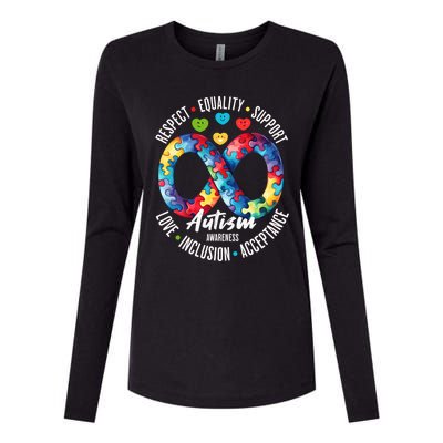 Autism Awareness Respect Equality Support Cute Gift Womens Cotton Relaxed Long Sleeve T-Shirt