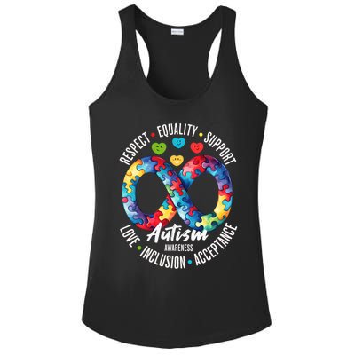 Autism Awareness Respect Equality Support Cute Gift Ladies PosiCharge Competitor Racerback Tank