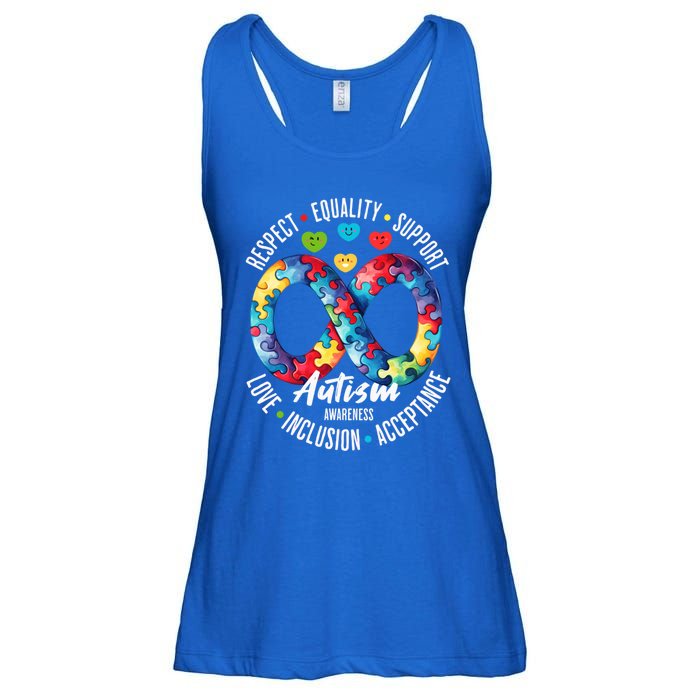 Autism Awareness Respect Equality Support Cute Gift Ladies Essential Flowy Tank