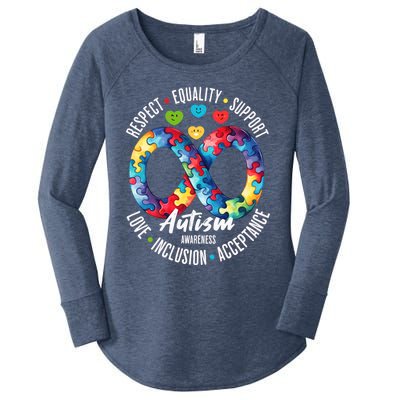 Autism Awareness Respect Equality Support Cute Gift Women's Perfect Tri Tunic Long Sleeve Shirt