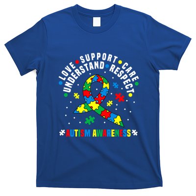 Autism Awareness Respect Love Support Autistic Awareness Gift T-Shirt