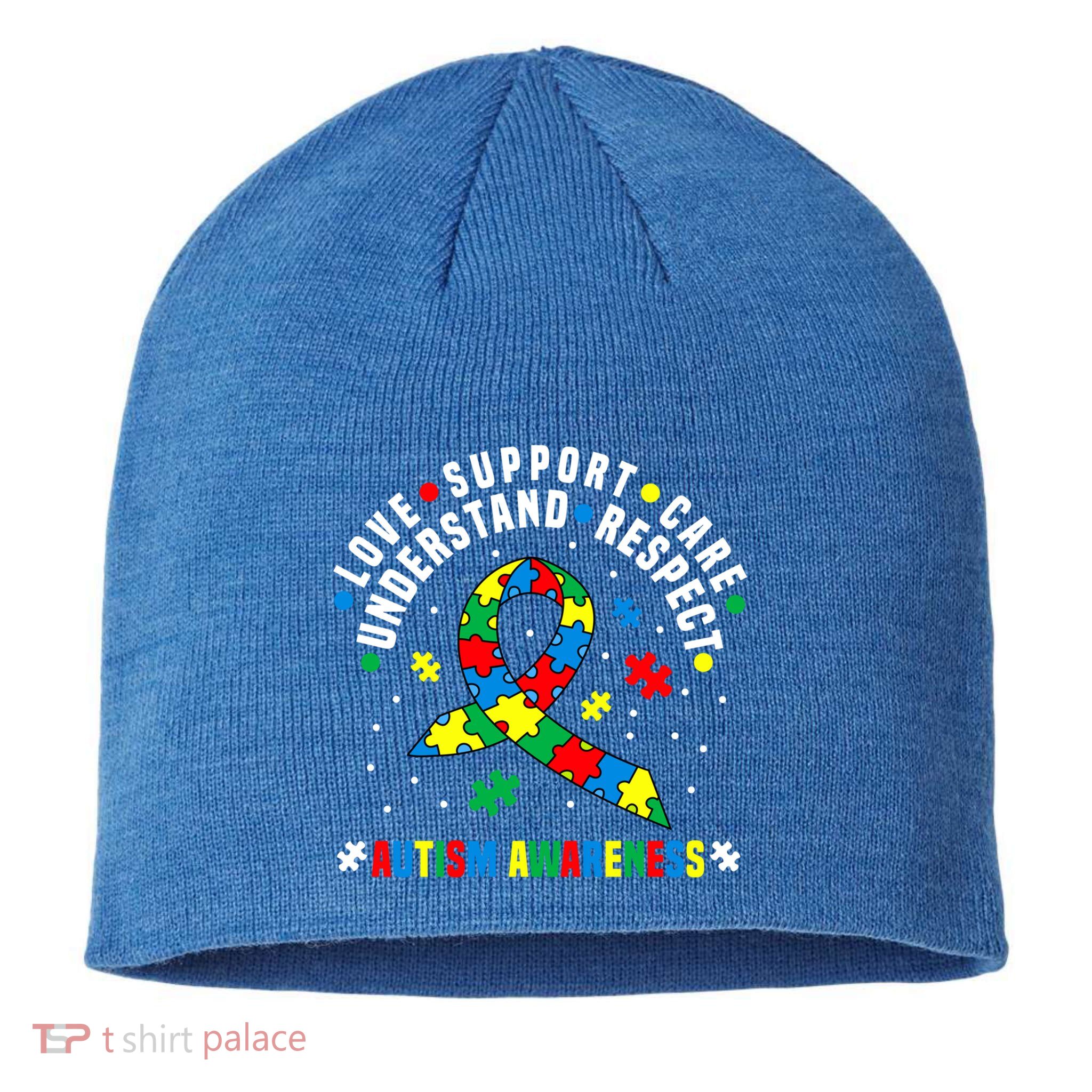 Autism Awareness Respect Love Support Autistic Awareness Gift Sustainable Beanie