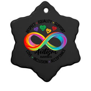 Autism Awareness Respect Equality Support Love Inclusion Gift Ceramic Star Ornament