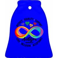 Autism Awareness Respect Equality Support Love Inclusion Gift Ceramic Bell Ornament