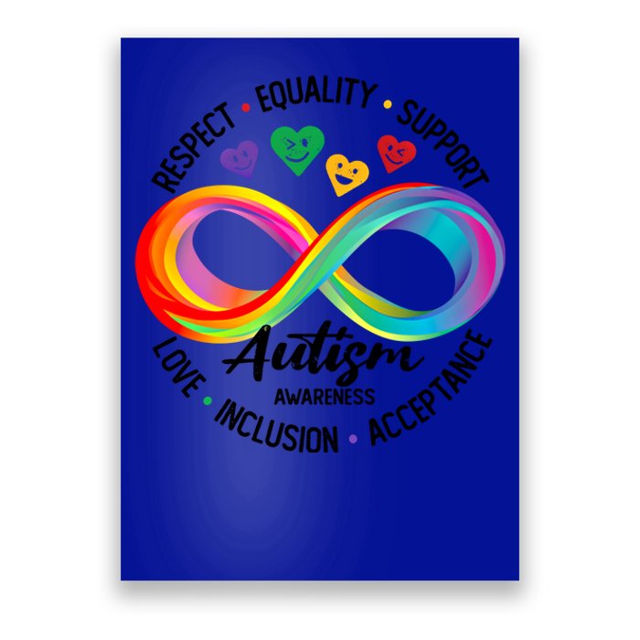 Autism Awareness Respect Equality Support Love Inclusion Gift Poster