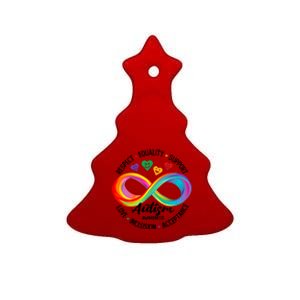 Autism Awareness Respect Equality Support Love Inclusion Gift Ceramic Tree Ornament