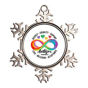 Autism Awareness Respect Equality Support Love Inclusion Gift Metallic Star Ornament