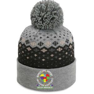 Autism Awareness Respect Love Support Inclusion Acceptance Gift The Baniff Cuffed Pom Beanie