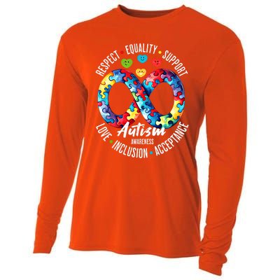 Autism Awareness Respect Equality Support Gift Cooling Performance Long Sleeve Crew