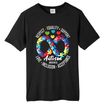 Autism Awareness Respect Equality Support Gift Tall Fusion ChromaSoft Performance T-Shirt