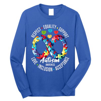 Autism Awareness Respect Equality Support Gift Long Sleeve Shirt