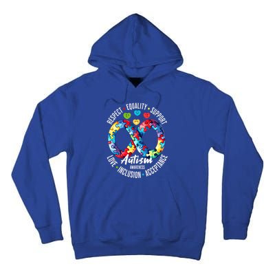 Autism Awareness Respect Equality Support Gift Tall Hoodie