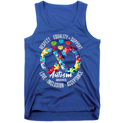 Autism Awareness Respect Equality Support Gift Tank Top