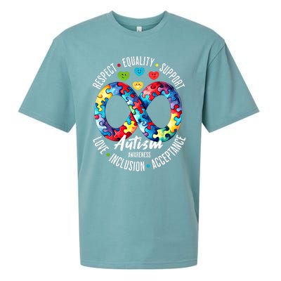 Autism Awareness Respect Equality Support Gift Sueded Cloud Jersey T-Shirt