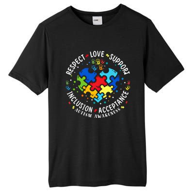 Autism Awareness Respect Love Support Autism Meaningful Gift Tall Fusion ChromaSoft Performance T-Shirt