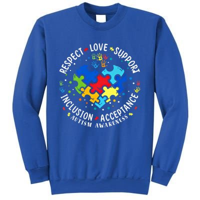 Autism Awareness Respect Love Support Autism Meaningful Gift Sweatshirt