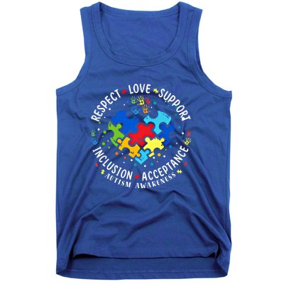 Autism Awareness Respect Love Support Autism Meaningful Gift Tank Top