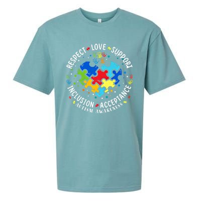 Autism Awareness Respect Love Support Autism Meaningful Gift Sueded Cloud Jersey T-Shirt