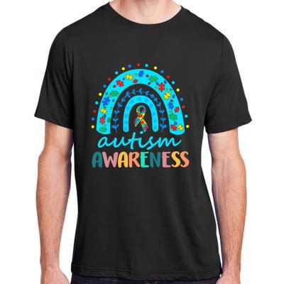 Autism Awareness Rainbow Puzzle Autism Awareness Month Adult ChromaSoft Performance T-Shirt